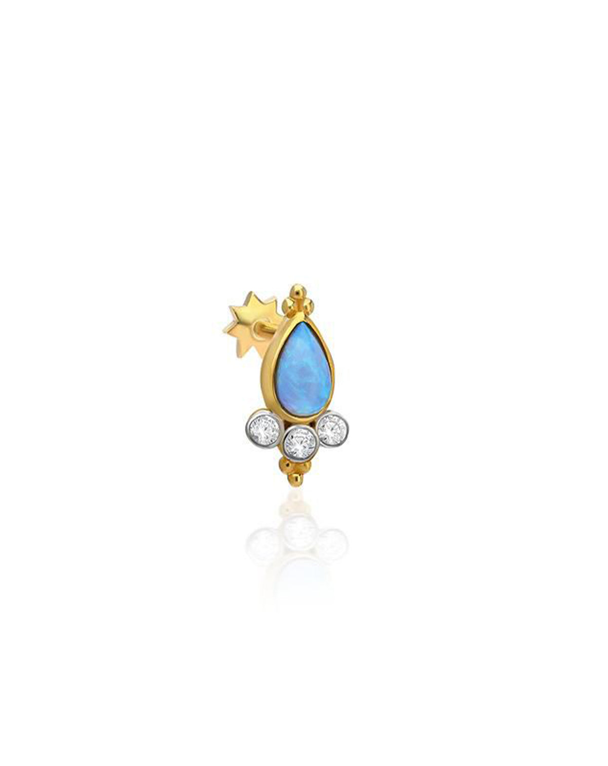 Lozenge Altın Piercing PR200161