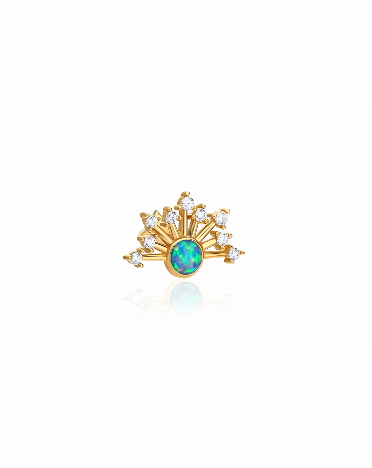 Yelpaze Altın Piercing PR200176