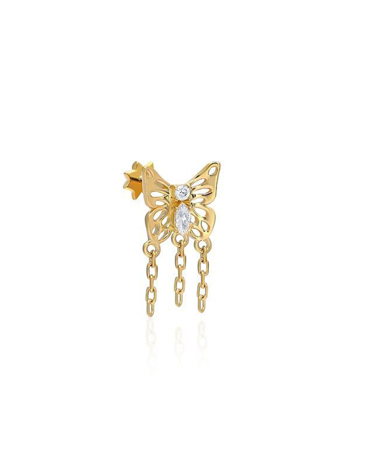 Kelebek Altın Piercing PR200177