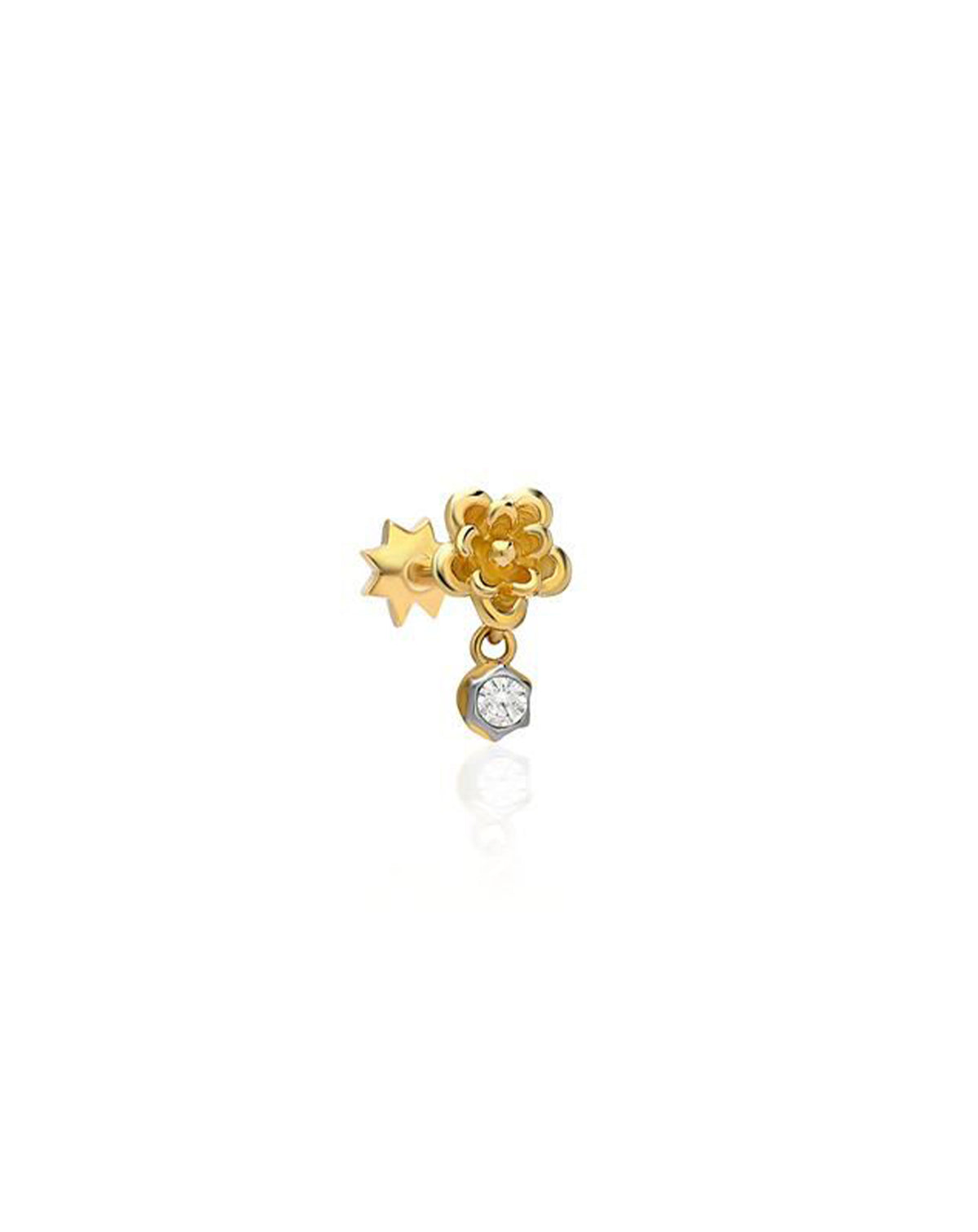 Çiçek Altın Piercing PR200186