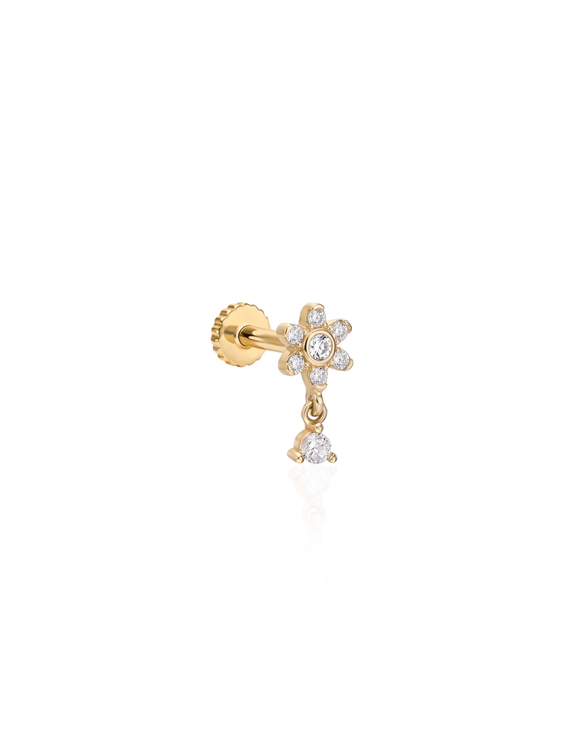 Çiçek Altın Piercing PR200259