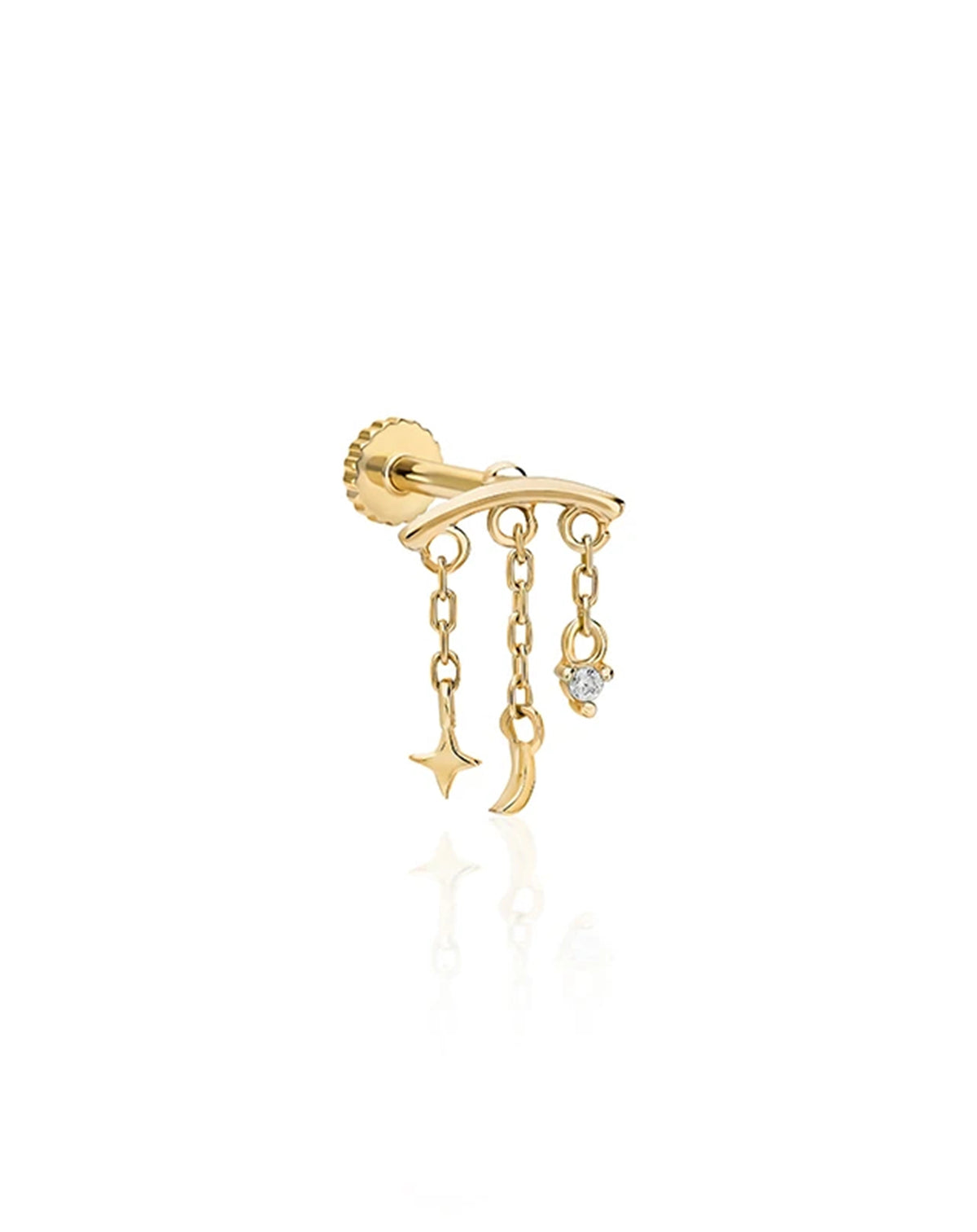 Hilal Yıldız Altın Piercing PR200254
