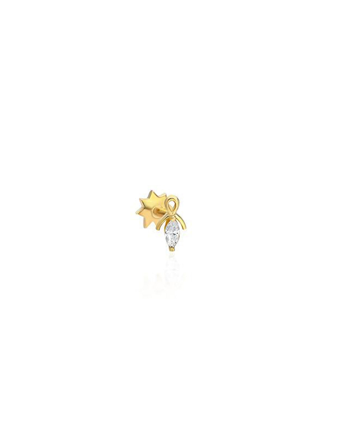 Kurdele Altın Piercing PR200276