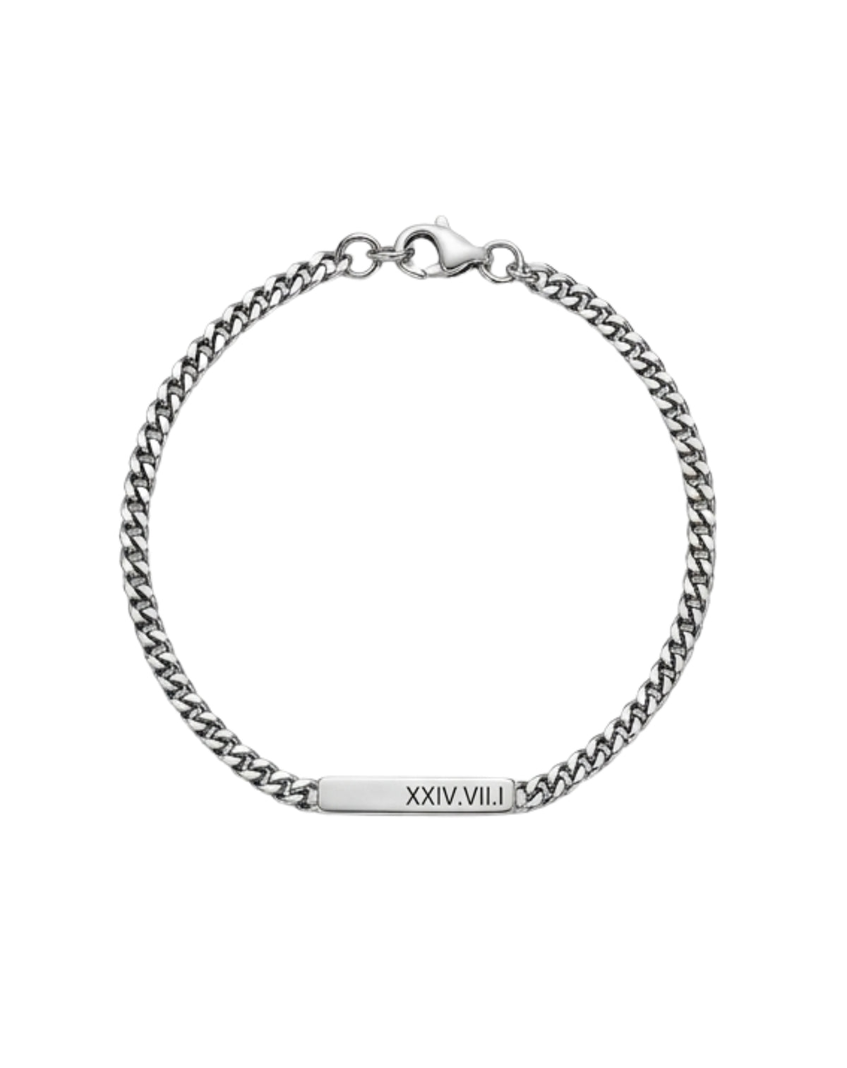 Romen Rakamlı Gümüş Bileklik KB700608G
