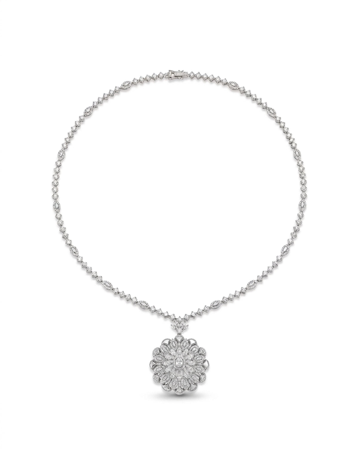 Çiçek Gümüş Kolye KL700391