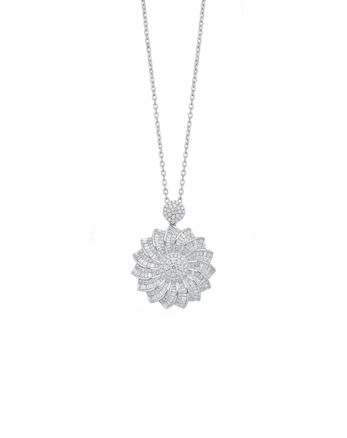 Çiçek Gümüş Kolye KL700498