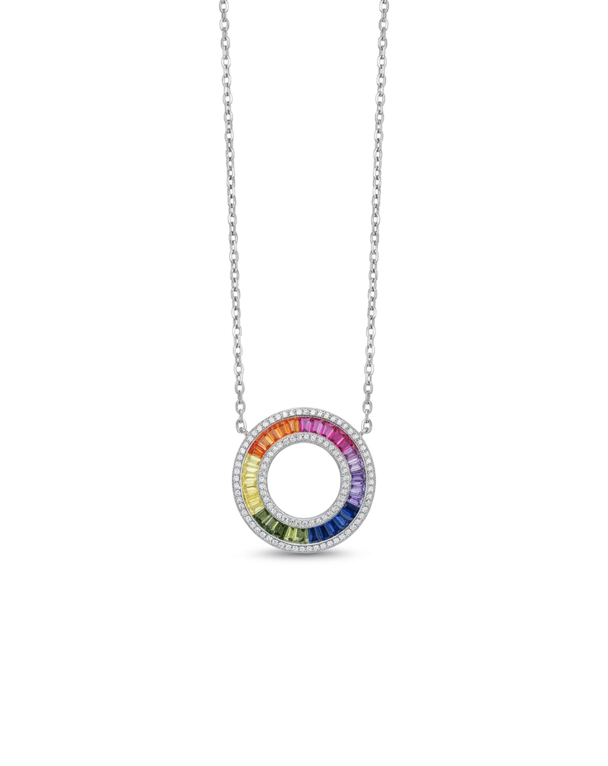Rainbow Gümüş Kolye KL700509