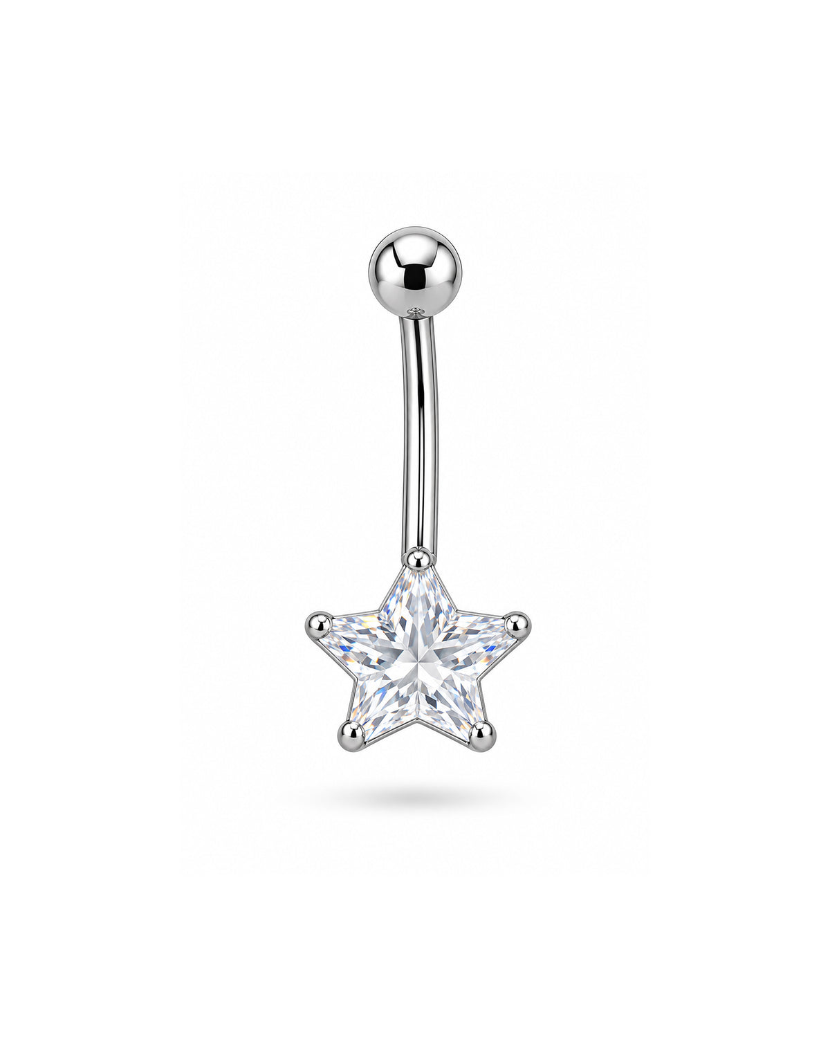 Yıldız Gümüş Göbek Piercing