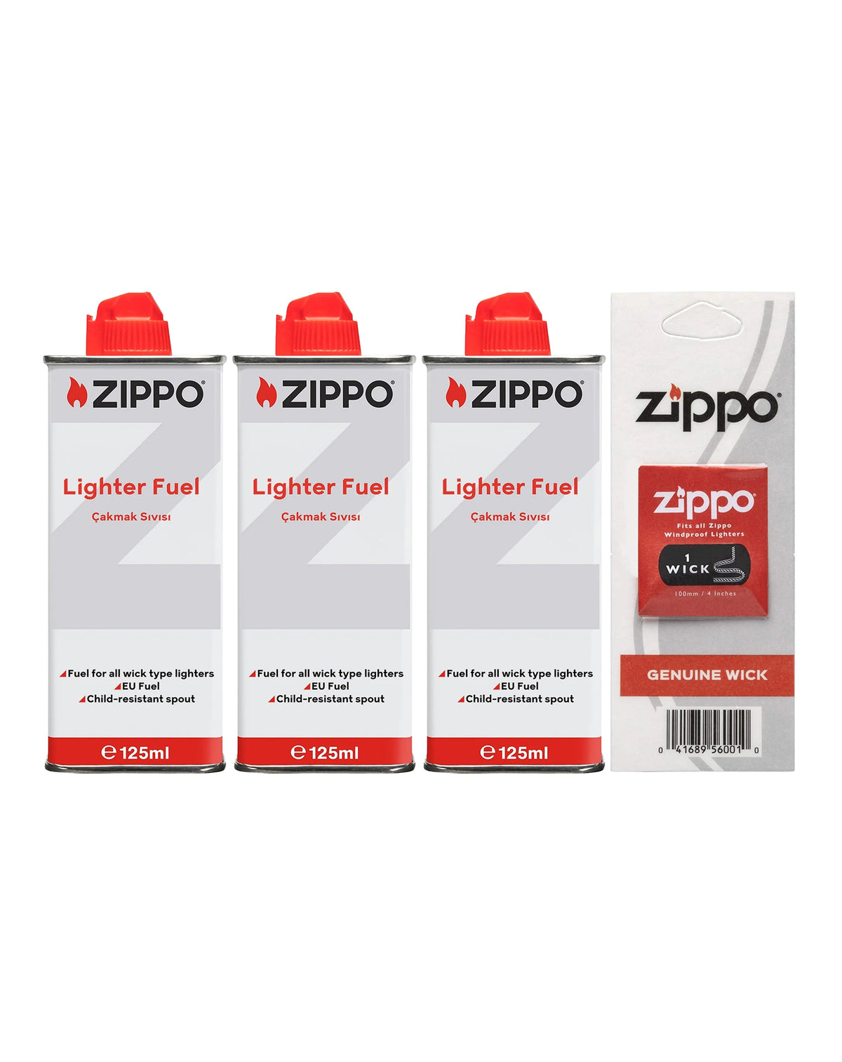 Zippo Çakmak Fitili & Benzini (3 Adet) (2425) & ZSET (3141) 3